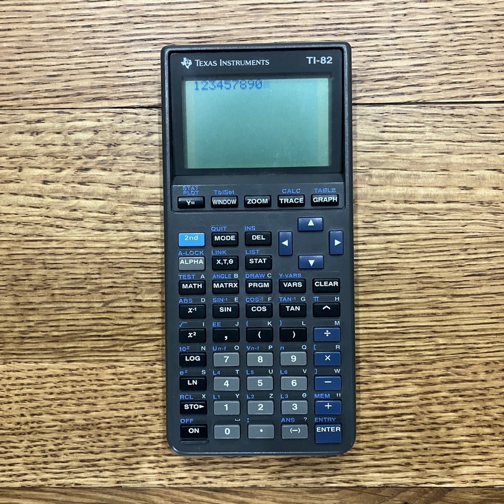 Texas Instruments T1-82 Graphics Calculator With Cover & Guidebook Tested Works - Picture 2 of 9